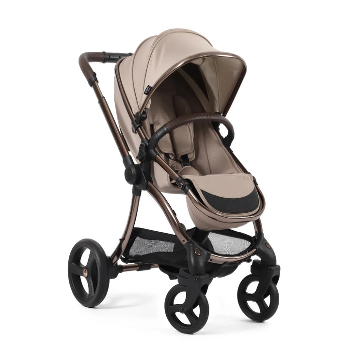 Egg3, Cybex Cloud T (Black) + Base T Travel System- Houndstooth Almond