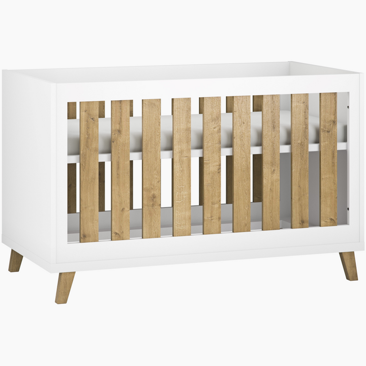 Little Acorns Siriana Cot Bed - White/Oak