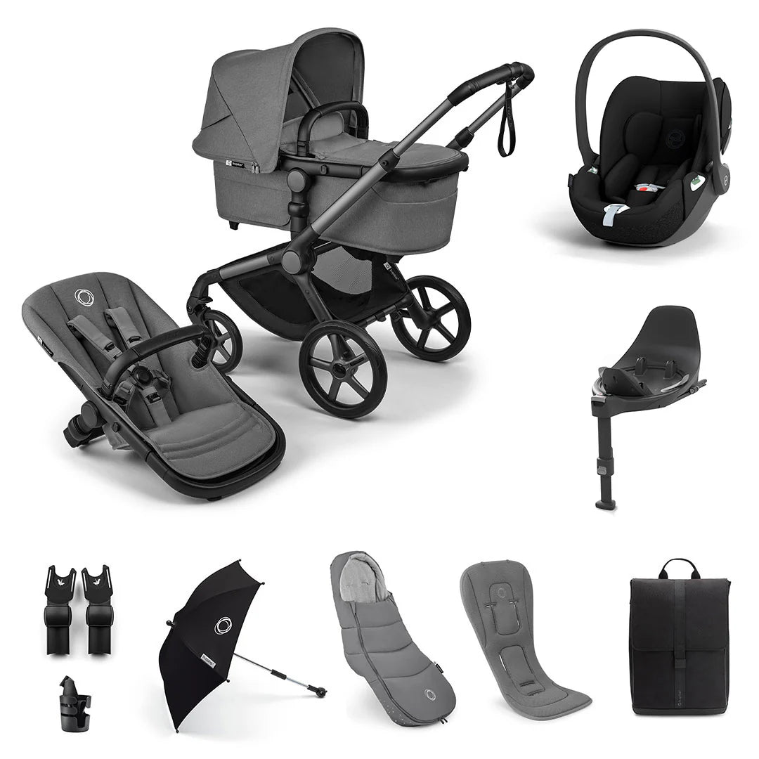 Bugaboo Fox 5 Renew Ultimate Inc Cloud T + 360 Isofix Base Travel System - Moon Grey