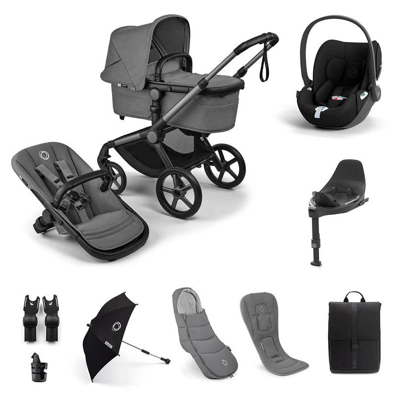Bugaboo Fox 5 Renew Ultimate Inc Cloud T + 360 Isofix Base Travel System - Moon Grey