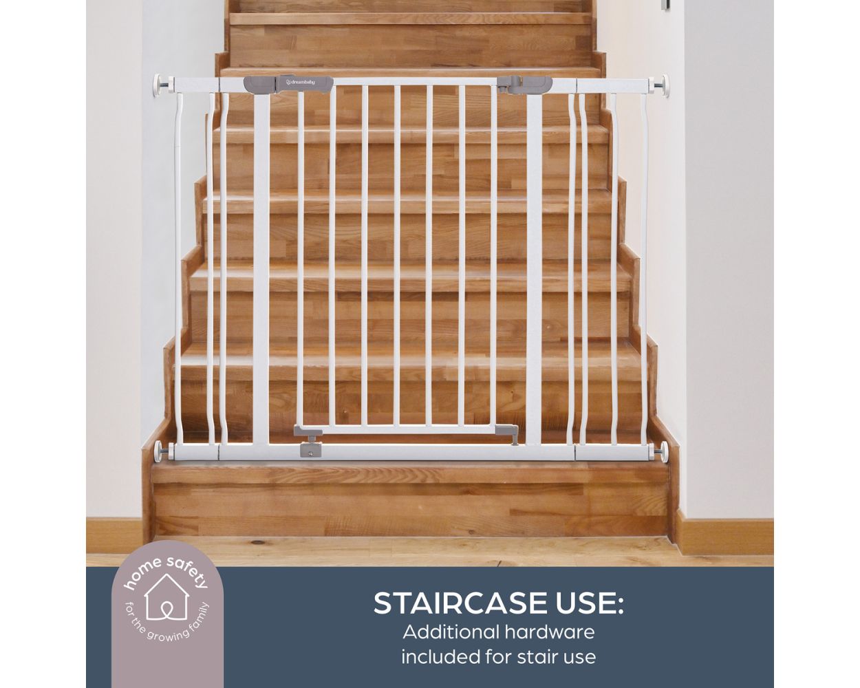 Dreambaby Ava Gate + 9cm + 18cm Extension White