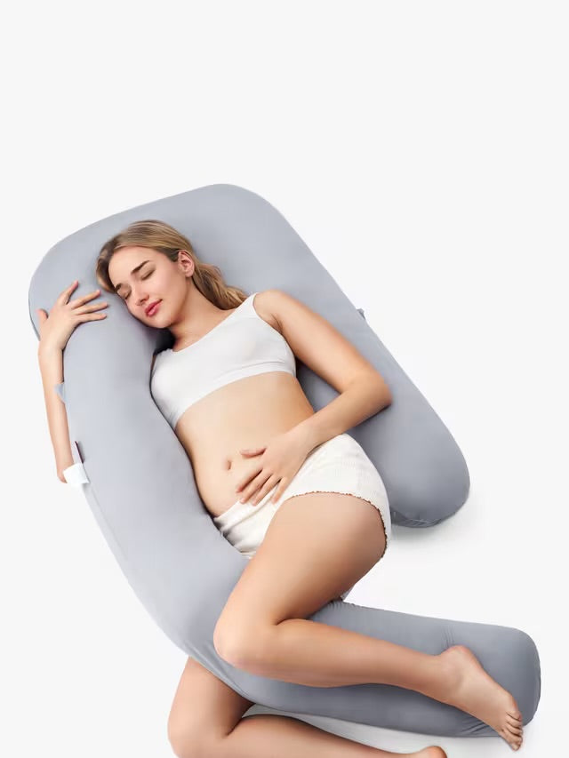 Momcozy Dreamlign U Pro Cool Feeling Maternity Pillow - Grey