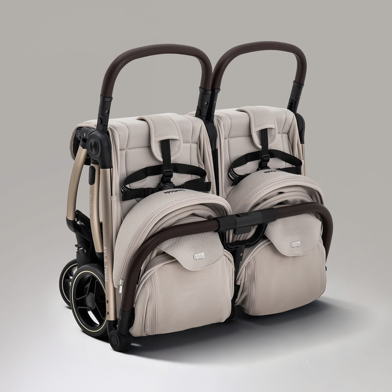 JoviKids Ayla Compact Twin Pushchair - Beige