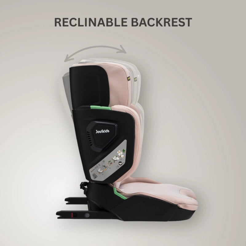 JoviKids Rober+ i-Size Group Booster Car Seat – Rosewood