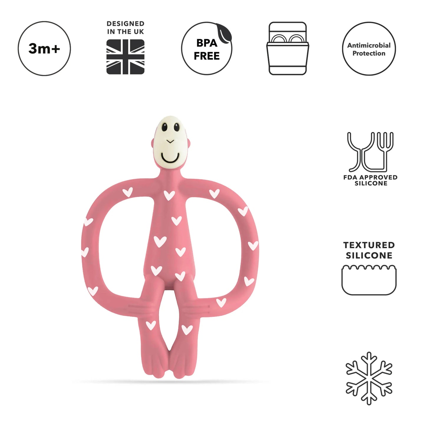 Matchstick Monkey Teething Toy Love Heart - Limited Edition