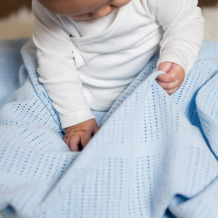 Lulujo Cellular Blanket - Blue