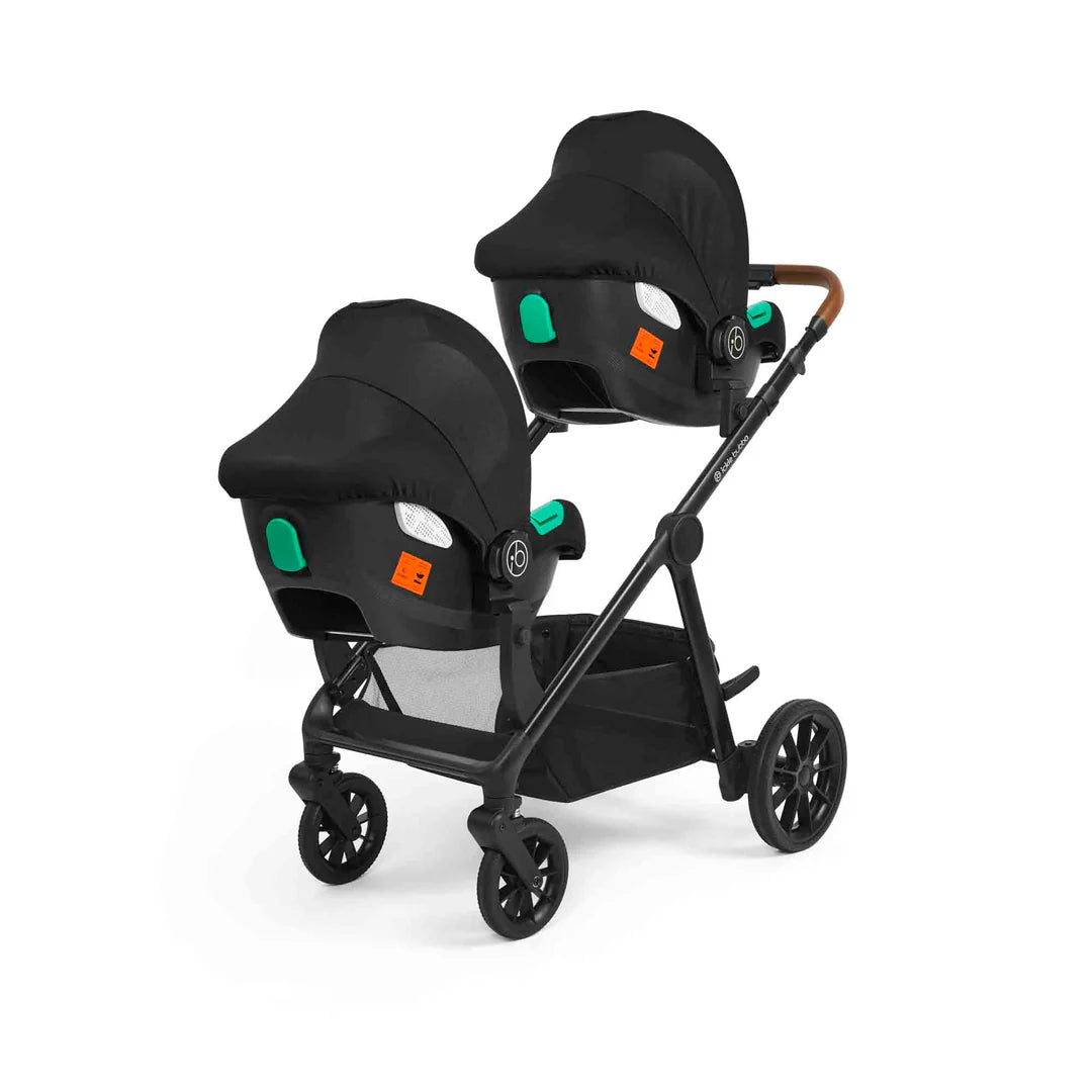 Ickle Bubba Virgo Twin 18 Piece Nimbus Car Seat Bundle - Black