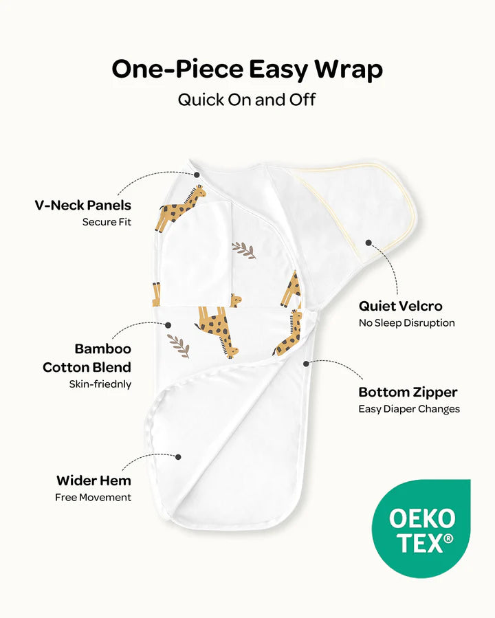 Momcozy Easy Swaddle Wrap 0-3m - Bravery Giraffe