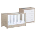 Babymore Luno 2 Piece Nursery Furniture Set with Under Drawer – Oak White