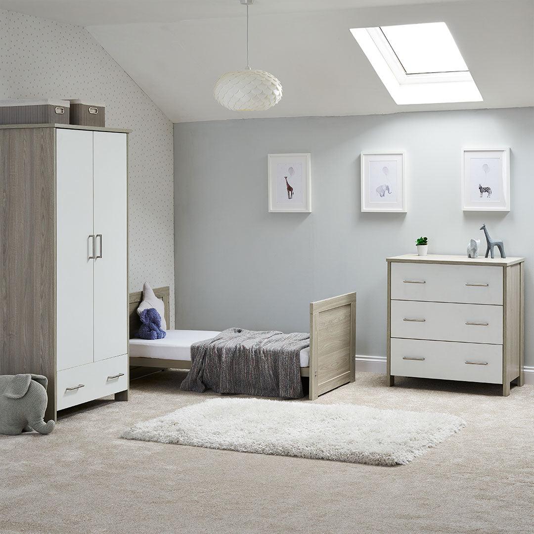 Obaby Nika 3 Piece Room Set - Grey Wash + White