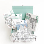 Cheeky Chompers Newborn Organic Muslin Gift Set - SIlver Stars