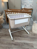 EX DISPLAY Redkite Rockabye Bedside Crib - Oatmeal