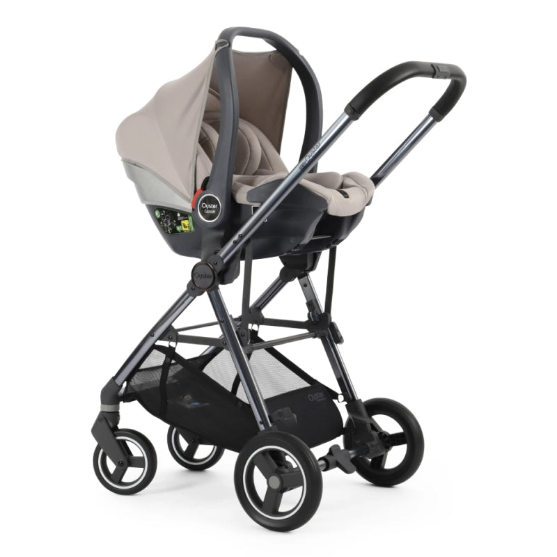 Oyster Gravity+ 4 Piece Travel System Inc Capsule 360 Car Seat - Stone
