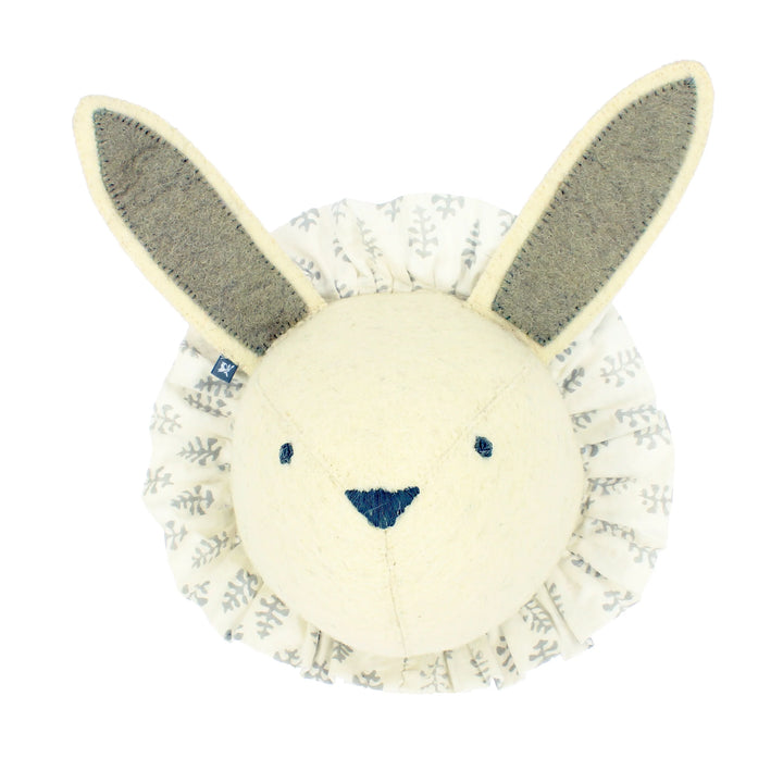 Fiona Walker Baby Rabbit with Vintage Ruff Head Mini - Cream