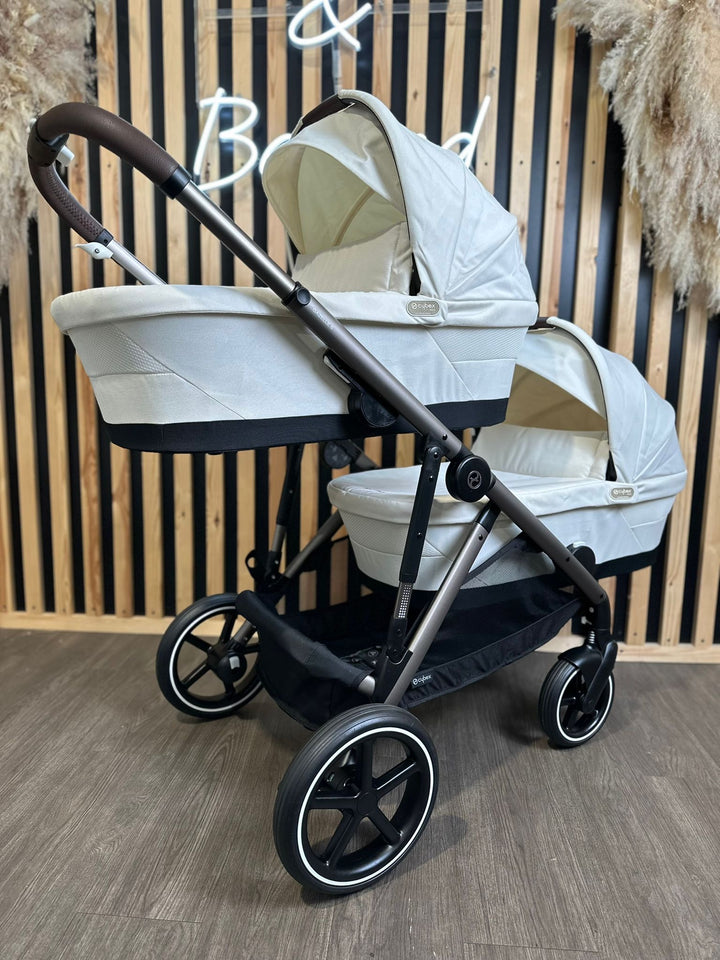 PRE LOVED Cybex Gazelle Twin Travel System - Seashell Beige