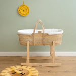 Clair De Lune Standard Rocking Moses Basket Stand - Natural