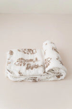 The Gilded Bird Western Toile Bamboo Baby Blanket