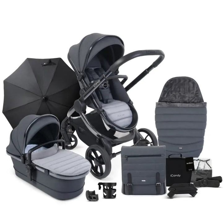 iCandy Peach 7 Complete Pushchair Complete Bundle-Phantom/Truffle