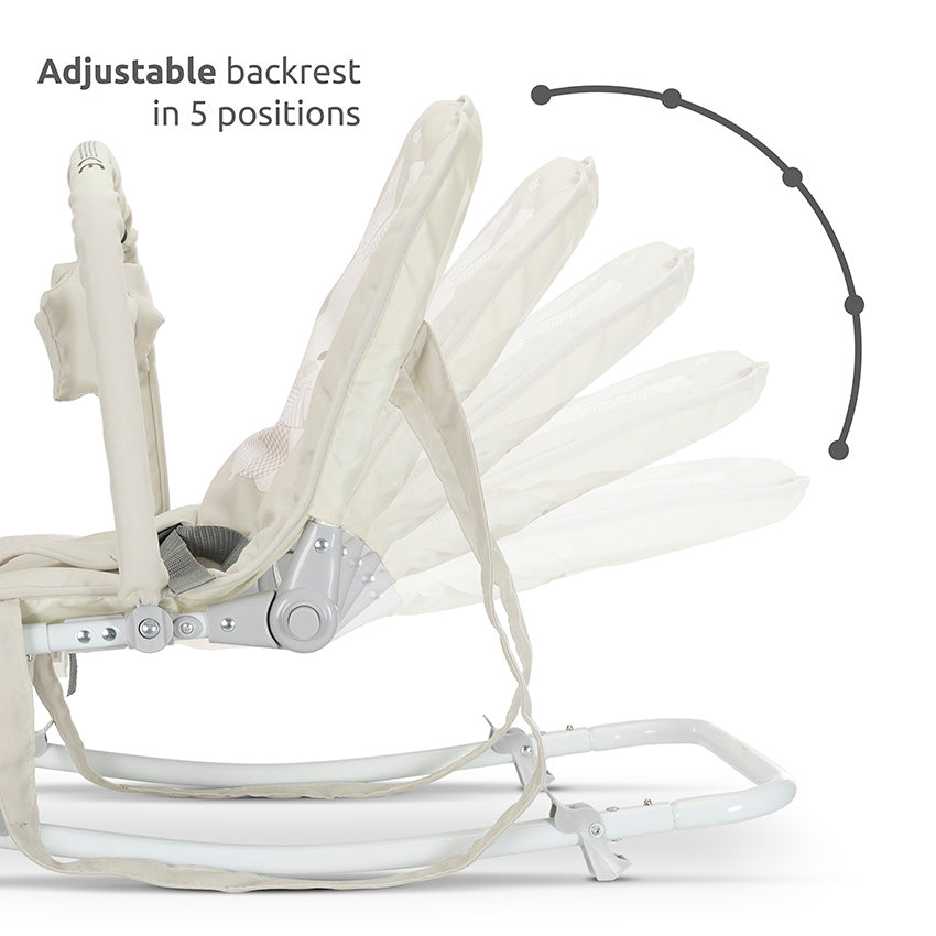 Lorelli Aspen 3in1 Travel System Bundle with Aria Luxe Car Seat, Millie Crib, Eliza Bouncer & Bonbon Highchair - Black/Beige