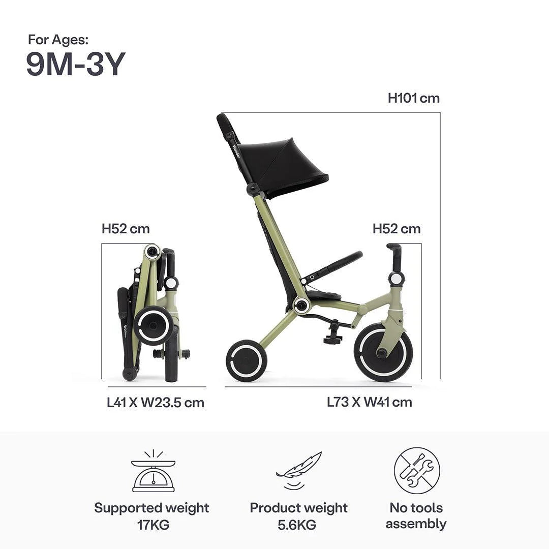 smarTrike Wonder Stroller Trike - Light Olive