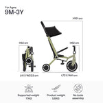 smarTrike Wonder Stroller Trike - Light Olive