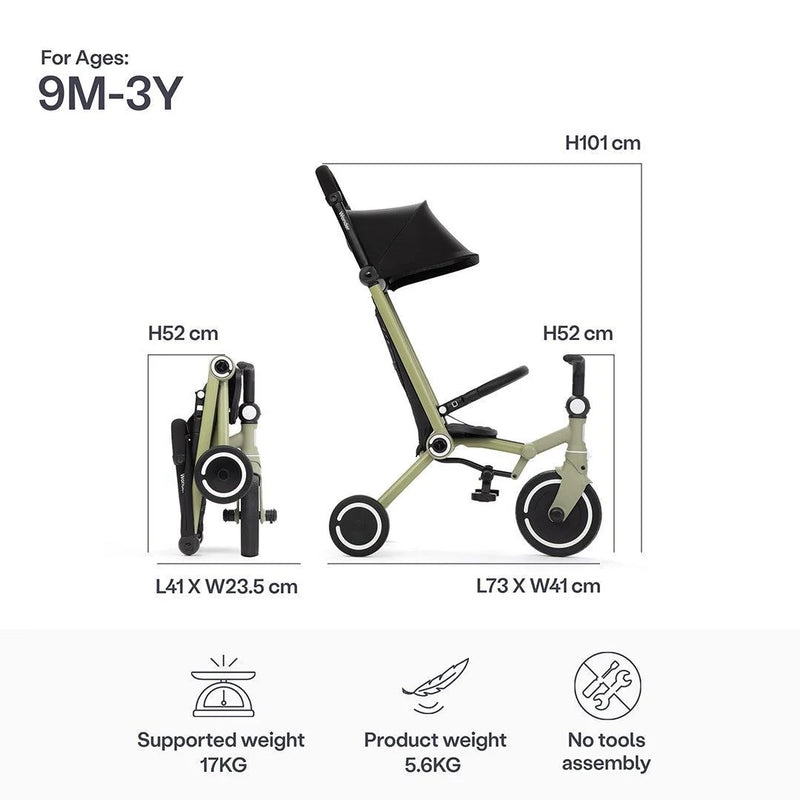 smarTrike Wonder Stroller Trike - Light Olive
