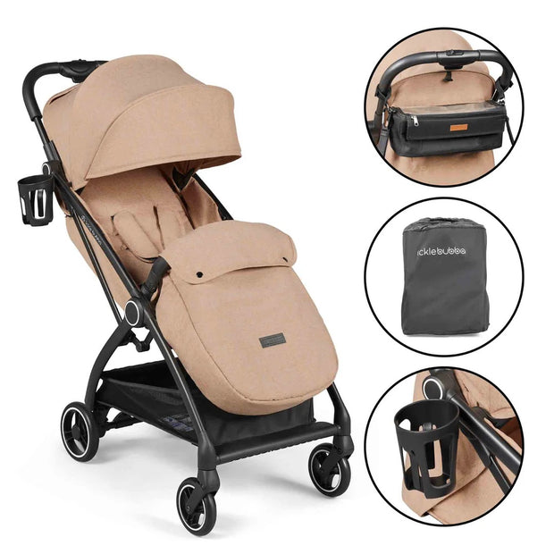 Ickle Bubba Aries Prime Auto Fold Stroller - Biscuit