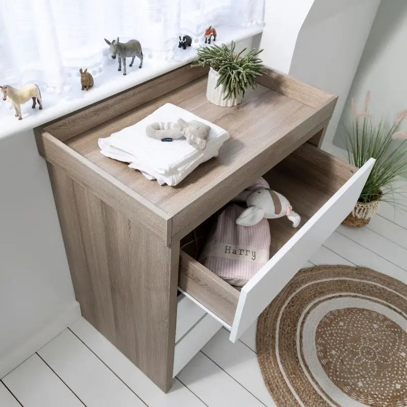 Tutti Bambini Modena Chest Changer - White and Oak COLLECTION ONLY