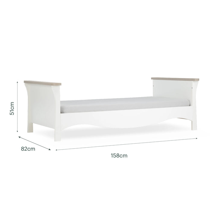 CuddleCo Clara Toddler Bed - White & Ash