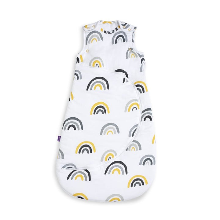 SnuzPouch Sleeping Bag 0-6m 2.5 Tog – Mustard Rainbow