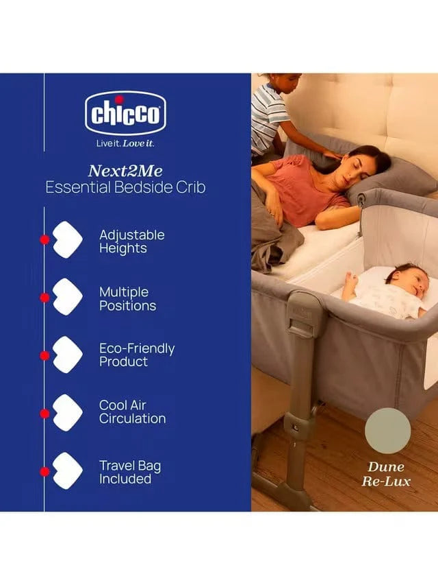 Chicco Next2Me Essential Bedside Crib - Dune