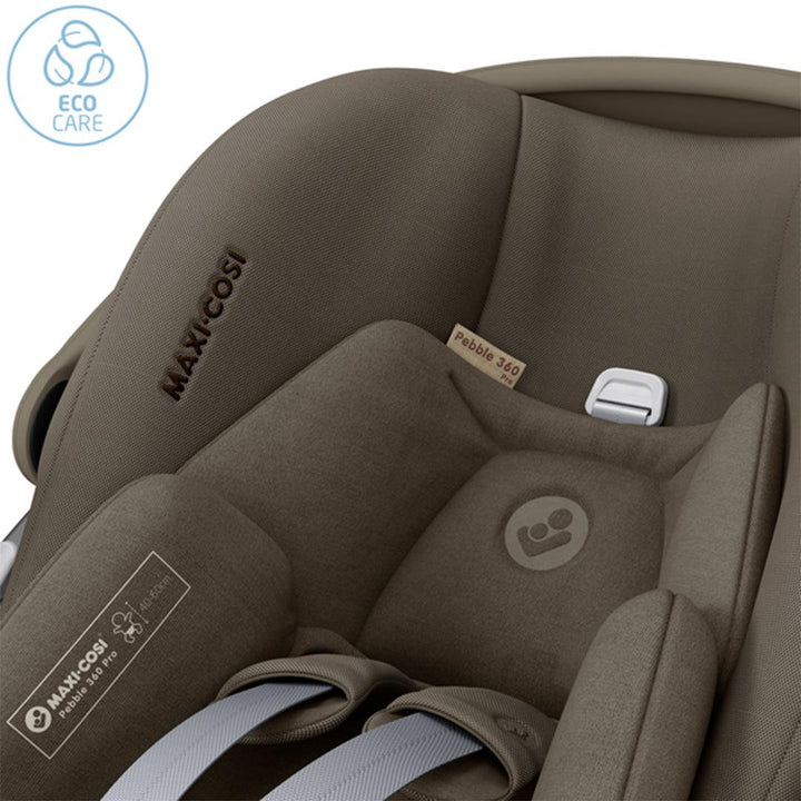 Maxi-Cosi Pebble 360 Pro Car Seat - Twillic Truffle + Slide Tech 360 Pro Isofix Base