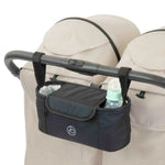 Ickle Bubba Aries Double Prime Autofold Stroller Bundle - Stone
