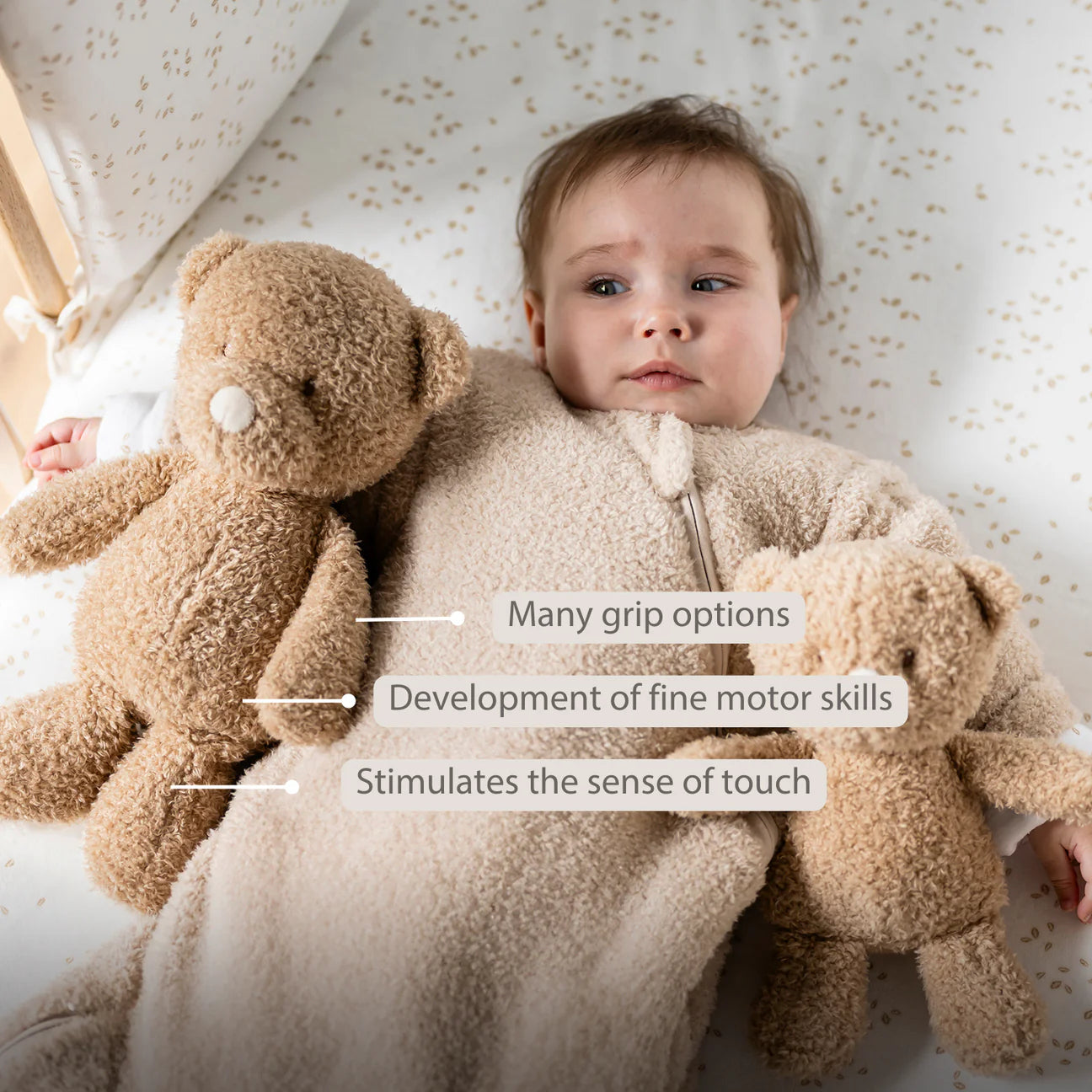 Nattou Mini Cuddly Teddy - Baby Bear