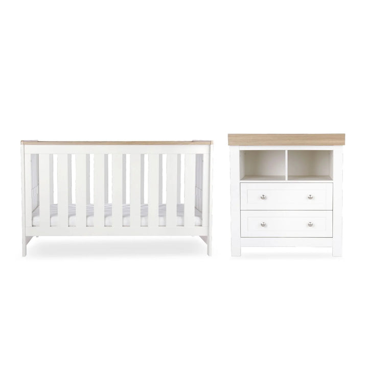 CuddleCo Burford 2 Piece Nursery Furniture Set - White & Oak