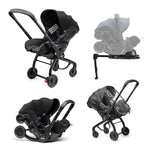 Doona X Recline Car Seat & Stroller with Isofix Base & Rain Cover Bundle - Nitro Black + FREE Essentials Bag Worth £54.99!