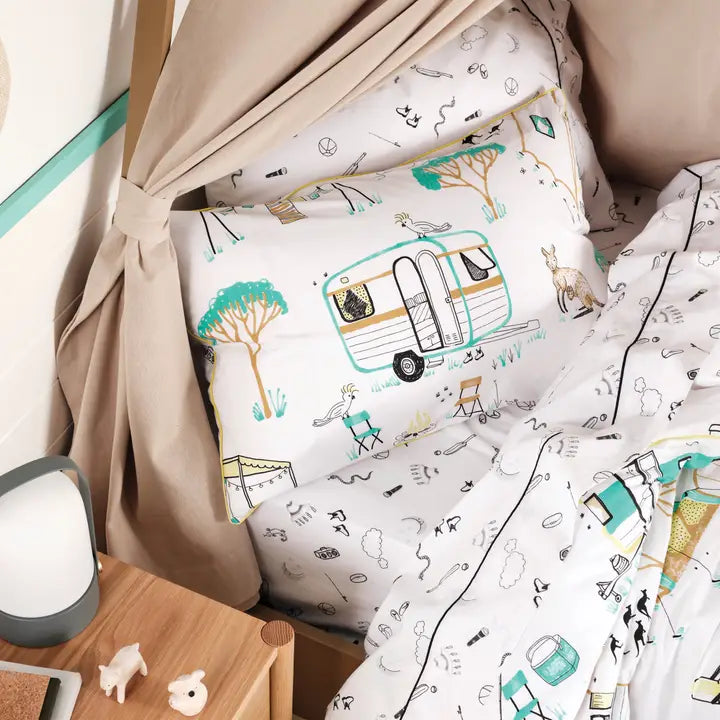 Down By the River Kids 100% Cotton Duvet Cover Set - White