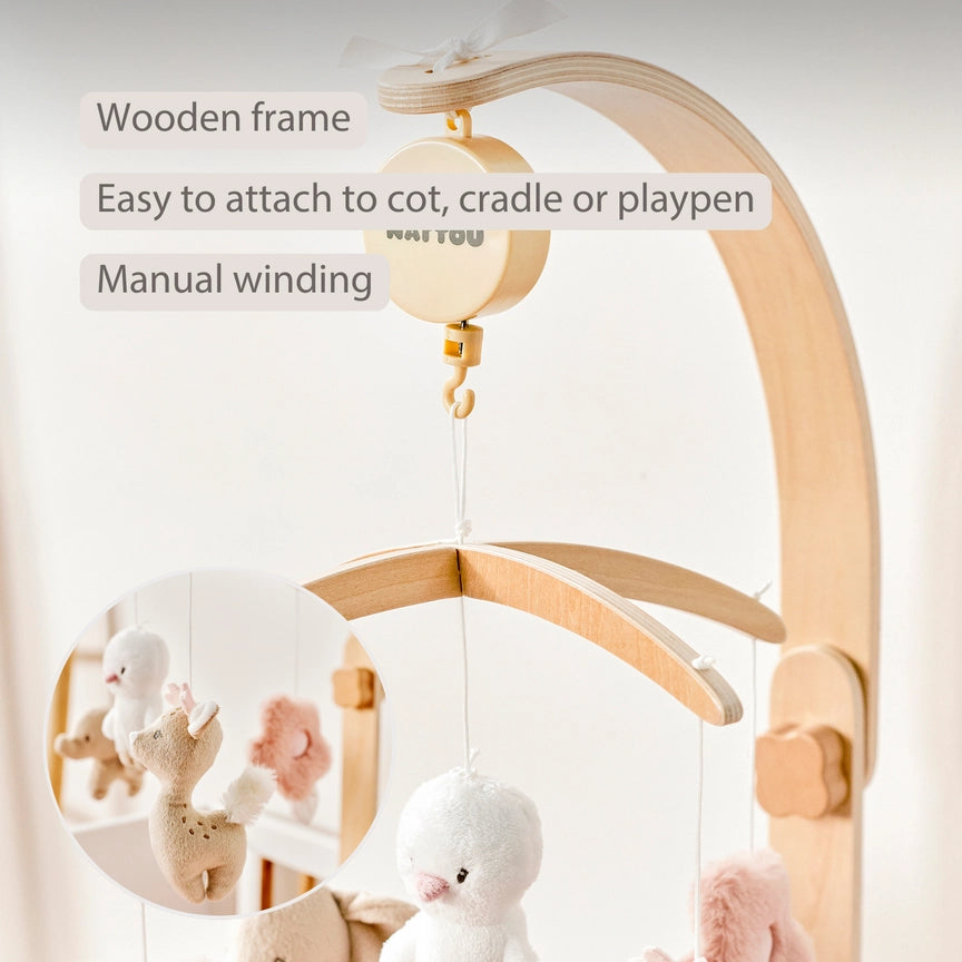 Nattou Fanfan Baby Musical Wooden Mobile