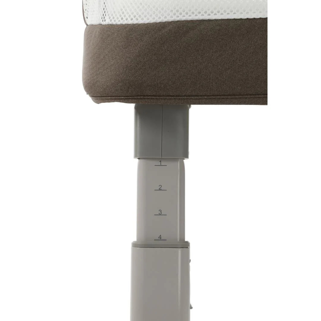 Oyster Drop Side Wiggle Crib Co-Sleeper - Mink