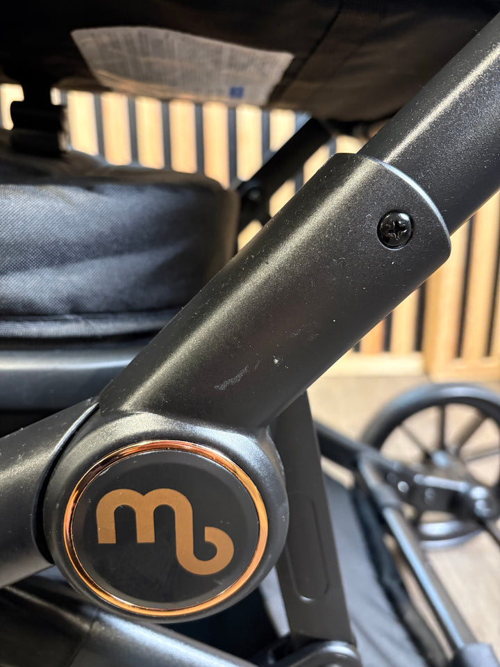 PRE LOVED My Babiie MB33 Twin Pushchair with Infant Carrier - Black Leopard