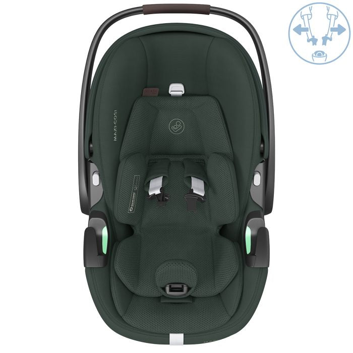 Maxi Cosi Pebble 360 Pro2 Car Seat and Base - Twillic Green