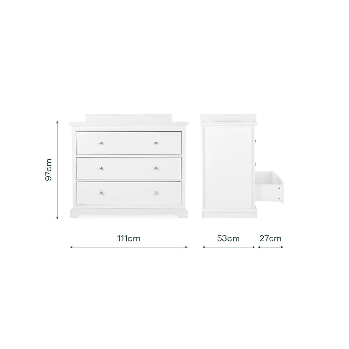 CuddleCo Beaumont 2 Piece Nursery Furniture Set - White