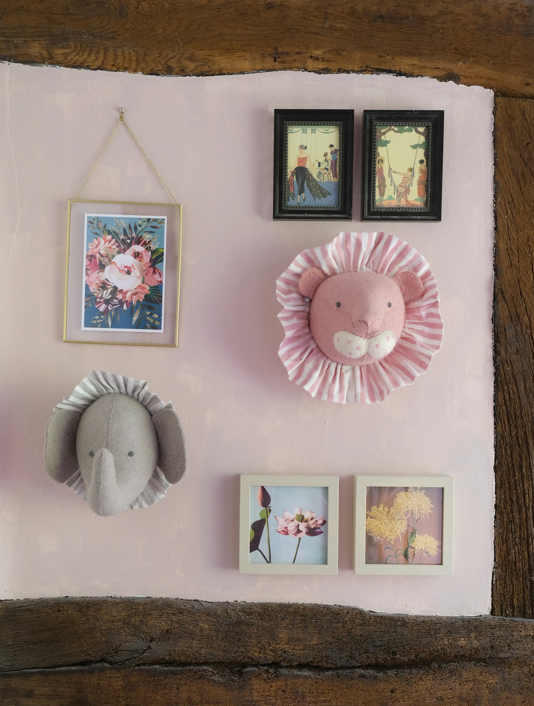 Fiona Walker Elephant with Vintage Ruff Head Mini - Grey