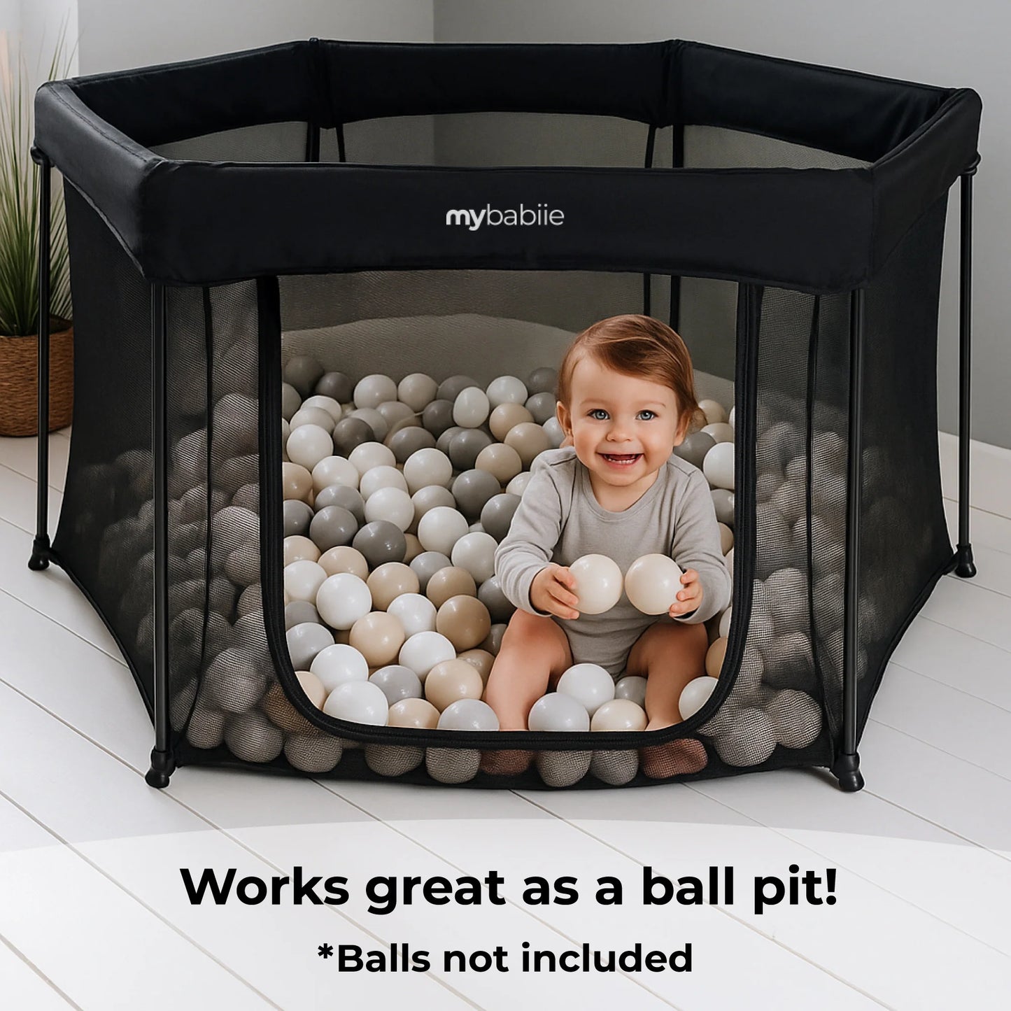 My Babiie Baby Playpen - Black