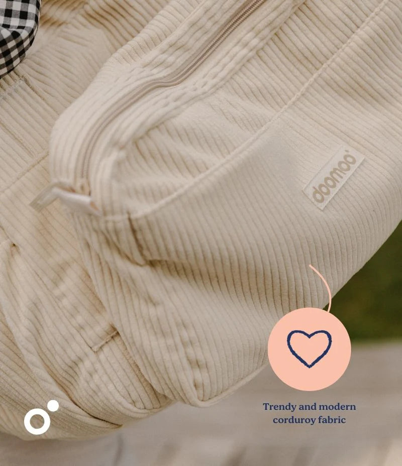 Doomoo Corduroy Soft Changing Bag - Beige