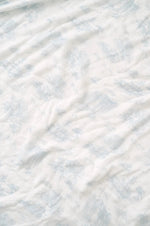 The Gilded Bird Spring Toile Blue Bamboo Baby Blanket