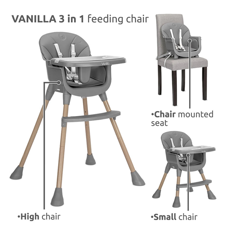 Lorelli Vanilla 3in1 Baby Highchair - Beige