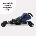 My Babiie MB02 Plus Lightweight Stroller - Blue/Grey