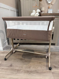 EX DISPLAY Babymore Neera Bedside Crib - Khaki