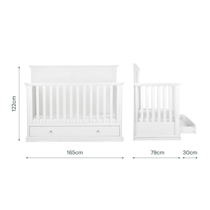 CuddleCo Beaumont Grand 2 Piece Nursery Furniture Set - White